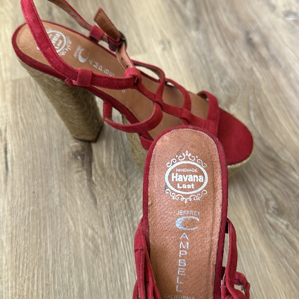 Jeffrey Campbell Platforms Red Suede - image 6